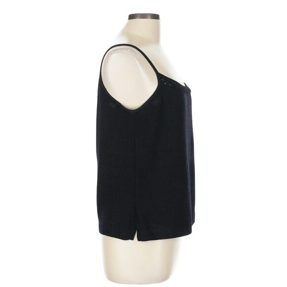 St. John Black Knit Spaghetti Strap Top in Small - Picture 3 of 4